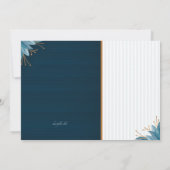 Sla de datum op Blue Photo Announcement Kaart (Achterkant)