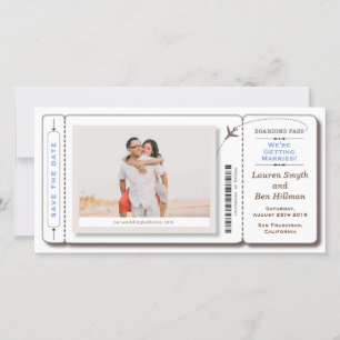Sla de datum op Boarding Pass Foto Kaart