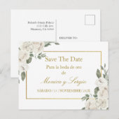 Sla de datum op boda de oro uitnodiging briefkaart (Voorkant / Achterkant)