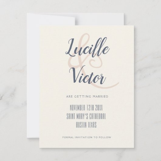 Sla de datum op Boeket Template Save The Date (Achterkant)