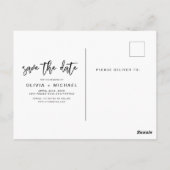 Sla de datum op Boho Minimalistische foto Modern Briefkaart (Achterkant)