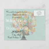 Sla de datum op - Boom van bloemen Aankondigingskaart (Achterkant)