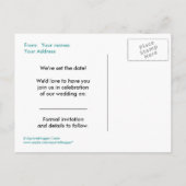 Sla de datum op - Bride & Groom Briefkaart (Achterkant)