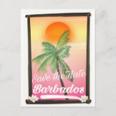 Sla de datum op -  briefkaart Barbados (Voorkant)