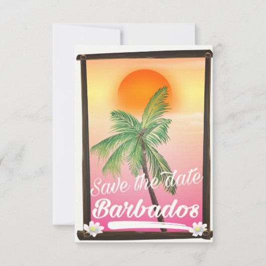 Sla de datum op -  briefkaart Barbados (Voorkant)