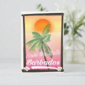 Sla de datum op -  briefkaart Barbados (Staand voorkant)
