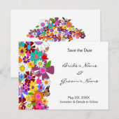 Sla de datum op - Briefkaart bruiloft (Voorkant / Achterkant)