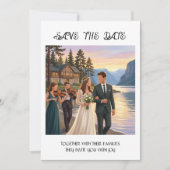 Sla de datum op Bruid & Bruidegom Fjord Save The Date (Voorkant)