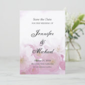 Sla de datum op bruidsbloemen uniek klassiek save the date (Staand voorkant)