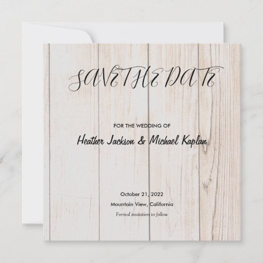 Sla de datum op bruiloft professioneel klassiek ho save the date (Voorkant)