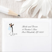 Sla de datum op Bruiloft Retouradres Labels (Insitu)