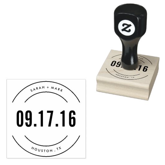 Sla de datum op Bruiloft Retouradres Stempel (Gestempeld)