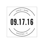 Sla de datum op Bruiloft Retouradres Stempel (Afrduk)