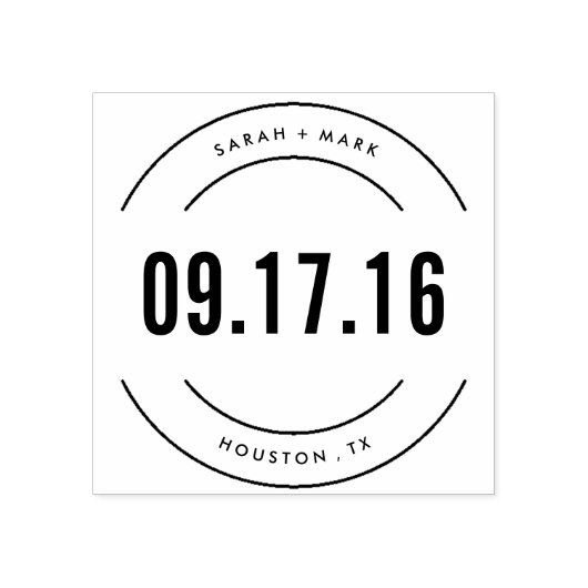 Sla de datum op Bruiloft Retouradres Stempel (Afrduk)