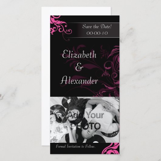 Sla de datum op - bruiloft uitnodigen save the date (Voorkant / Achterkant)