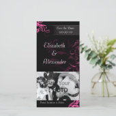 Sla de datum op - bruiloft uitnodigen save the date (Staand voorkant)