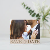 Sla de datum op Budget Faux Gold & Beige (Staand voorkant)
