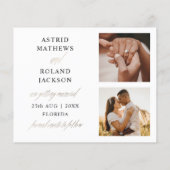 Sla de datum op Budget Faux Gold & Beige (Achterkant)