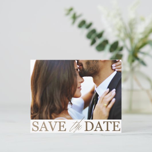 Sla de datum op Budget Faux Gold Metallic (Staand voorkant)