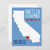 Sla de datum op - - Californië Save The Date (Voorkant / Achterkant)