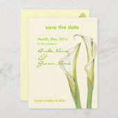 Sla de datum op, calla lelie briefkaarten (Voorkant / Achterkant)