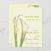 Sla de datum op, calla lelie briefkaarten (Voorkant / Achterkant)