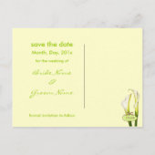 Sla de datum op, calla lelie briefkaarten (Achterkant)