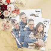 Sla de datum op Christelijke verloofde aankondigin Save The Date