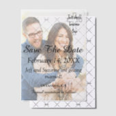 Sla de datum op Christelijke verloofde aankondigin Vellum Uitnodigingen (Offset (Uitnodiging))