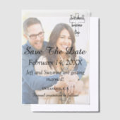 Sla de datum op Christelijke verloofde aankondigin Vellum Uitnodigingen (Offset)