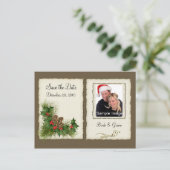 Sla de datum op - Christmas Photo Briefkaart (Staand voorkant)