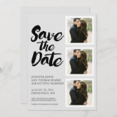 Sla de datum op collage | HUWELIJKEN Kaart (Voorkant / Achterkant)