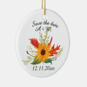 Sla de datum op Custom Herfst Art Ornament (Rechts)