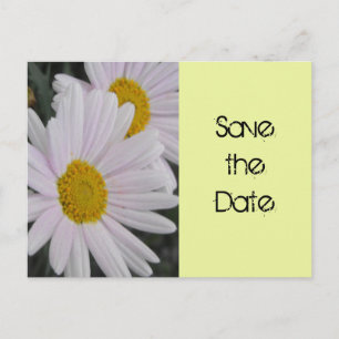 sla de datum op,daisy bloemen aankondigingskaart