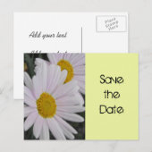 sla de datum op,daisy bloemen aankondigingskaart (Voorkant / Achterkant)