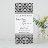 Sla de datum op - Damask BlackElegance Kaart (Staand voorkant)
