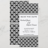 Sla de datum op - Damask BlackElegance Kaart (Voorkant / Achterkant)