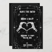 Sla de datum op De Liefenden Tarotkaart Save The Date (Voorkant / Achterkant)