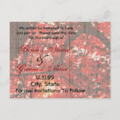 Sla de datum op - De val verlaat Aankondigingskaart (Achterkant)