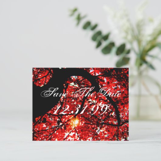 Sla de datum op - De val verlaat Aankondigingskaart (Staand voorkant)