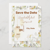 Sla de datum op die het land heeft afgewikkeld save the date (Voorkant / Achterkant)