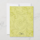 Sla de datum op die Jacobean Damask Save The Date (Achterkant)