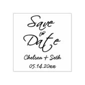 Sla de datum op - doe-het-zelftekst rubberstempel (Afrduk)