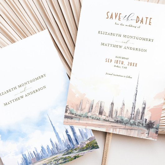 Sla de datum op Dubai, VAE Bestemming Kaart