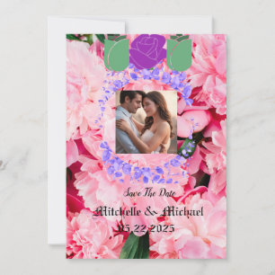 Sla de datum op Een bruiloft uitnodiging om te koe