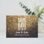 Sla de datum op - een goudlijst save the date (Staand voorkant)