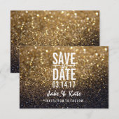 Sla de datum op - een goudlijst save the date (Voorkant / Achterkant)