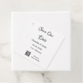 Sla de datum op eenvoudige minimale QR-scan code d Bedankjes Labels (In situ)