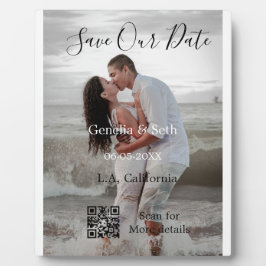 Sla de datum op eenvoudige minimale QR-scan code d Fotoplaat