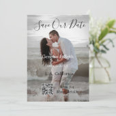 Sla de datum op eenvoudige minimale QR-scan code d Save The Date (Staand voorkant)